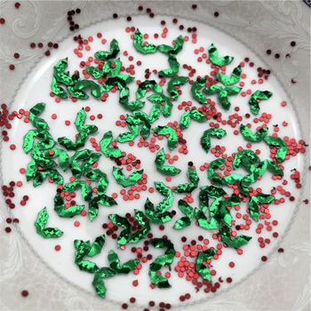 

30g/Lot Christmas Holly Berry Sequins Glitter Paillettes For DIY Nail Craft,Craft Making, Wedding Decoration confetti Wholesale