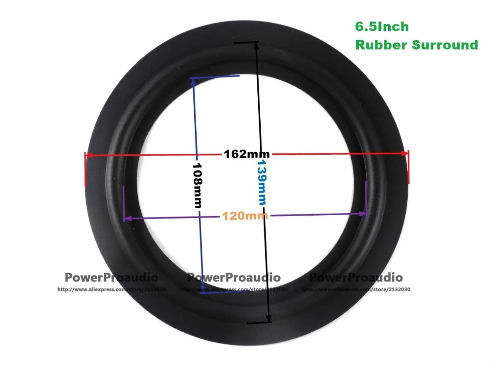 

1pc 6.5 inch speaker rubber surround For TAN NOY speaker repair parts rubber edge