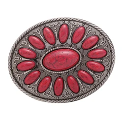 Cinto de cowboy estilo vintage, fivela clássica ocidental para homens e mulheres, fivela vermelha adequada para 3.6 3.9cm (0. 5 5 polegadas)