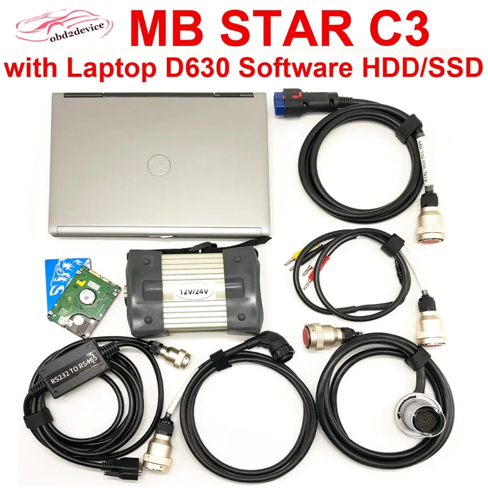 MB STAR C3 Car Diagnostic scanner with newest software HDD in Laptop D630 PC MB star C3 good RS232 Cable for MB vehicle testing MB STAR C3 Car Diagnostic scanner with newest software HDD in Laptop D630 PC MB star C3 good RS232 Cable for MB vehicle testing