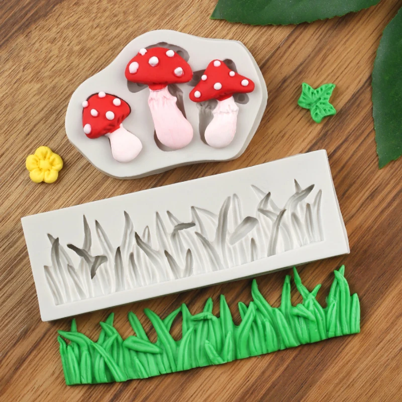 

Cartoon Door Grass Mushroom Baskets Mould Silicone Mold Fondant Cake Decor Tool Gumpaste Sugarcraft Chocolate Form Bakeware