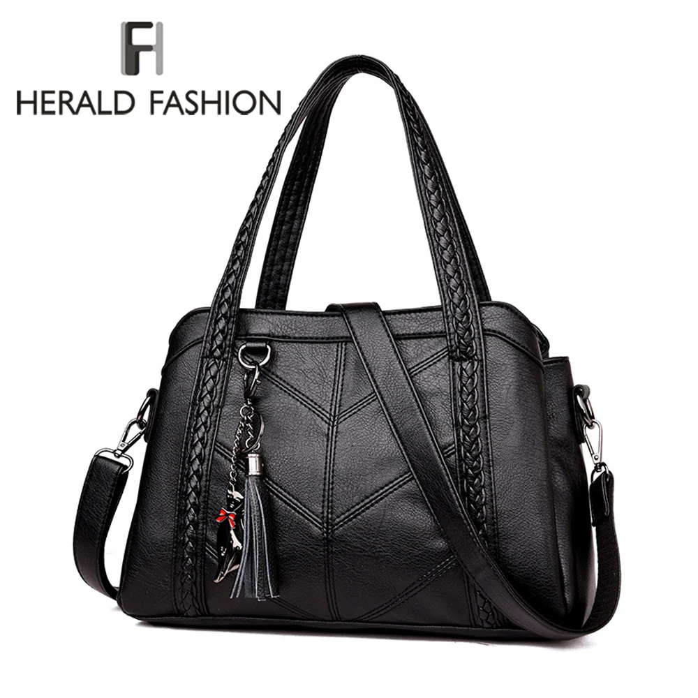 

Luxury Handbags Women Bags Designer Tassel Spiraea Leather Ladies Bag Large Capacity Shoulder Messenger Casual Handbag Tote 2020