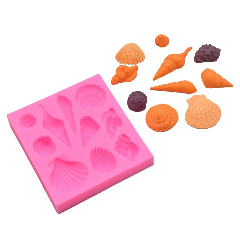 LINSBAYWU 3D красивые Sea Shell силиконовые формы в форме Раковины Форма для изготовления