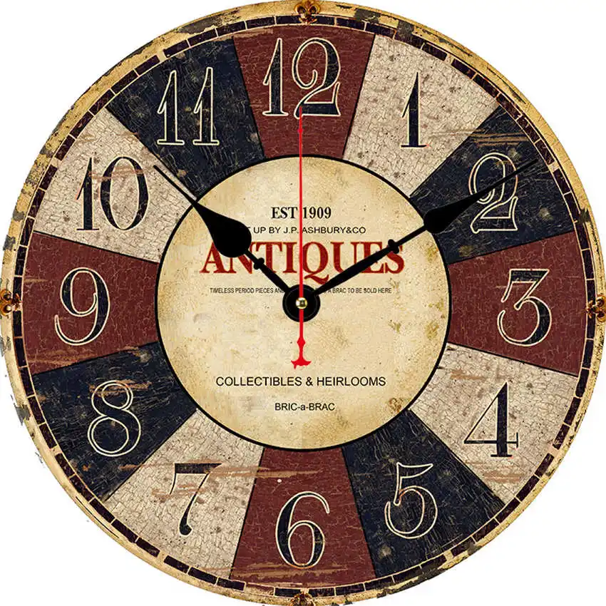 Rihe No Ticking Sound 616 Inch Round Wall Clock For Home Decor Living