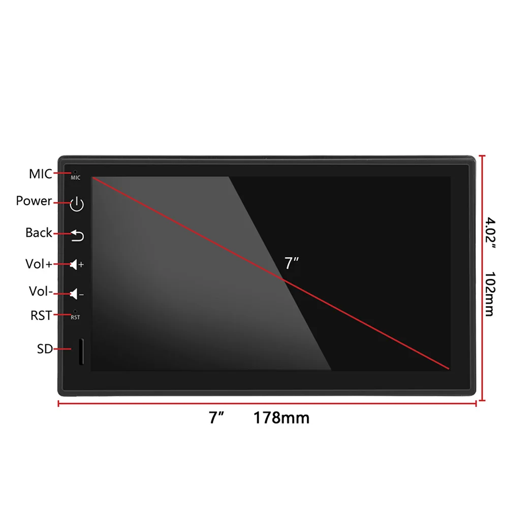 Top stereo receiver autoradio Android 8.1 1DAN 7 inch Bluetooth TF TAM/FM/R.D.S car radio multimidia carro Eight core 4G memory 32G 9