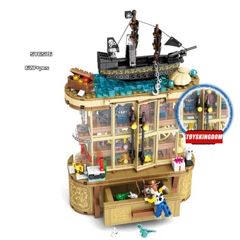 

cartoon movie toy story Display cabinet block woody avenger ironman captain america marvel figure Black Pearl pirate ship brick