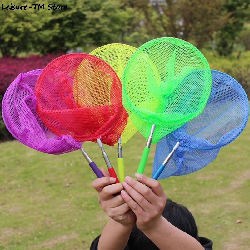 1PC Colorful Kids Anti Slip Grip Perfect Telescopic Butterfly Net