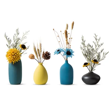 

Nordic Style Home Decor Exquisite Flower Arrangement Ceramic Vase Contracted Homes Modern Art Decorative Vases Wedding Ornaments