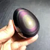 70-80g 4-5cm High Quality Natural Rainbow Hand Carved Obsidian Yoni Egg Mineral Reiki Healing Gemstone 3