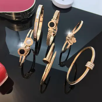 

30 Pcs/lot luxury fashion mix color women stainless steel bangles lot top quality jewelry bangles wholesale 1029-77