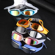 Стиль, очки для мужчин и женщин, высокое разрешение, противотуманные, водонепроницаемые, профессиональные, гальванические, для плавания, для взрослых, детей, Swi