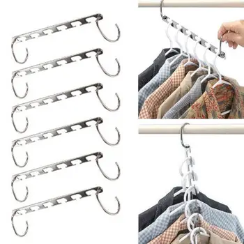 

Space-Saving Space-Saving Drying Rack Multi-Functional Laundries Airer With 6 Holes And 2 Pothhooks Metal Stainless Steel For