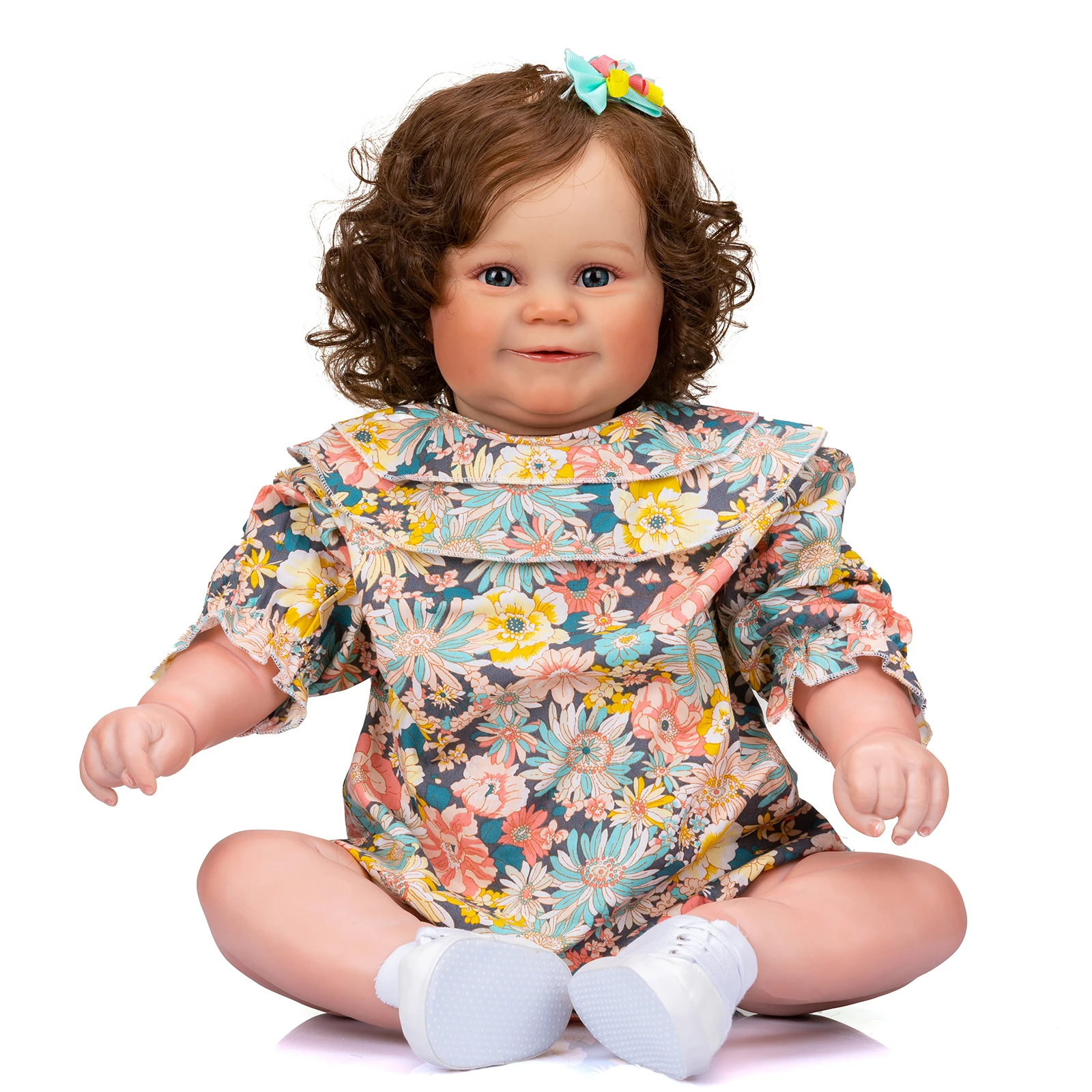 PROD 1005002775282982 NPK 60CM Huge Size Maddie Baby Reborn Toddler
Popular Girl Doll with Rooted brown hair Soft Cuddle Body High Quality
Doll