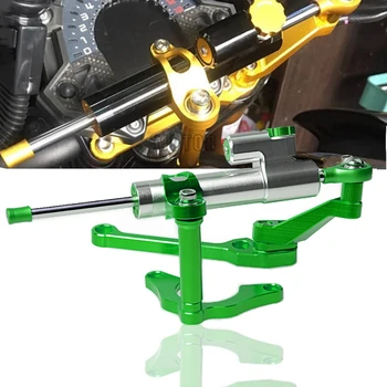 

CNC Motorcycle Steering Stabilize Damper Bracket Mounting kit Anti-vibration support With Logo For Kawasaki Z900 Z 900 2017 2018
