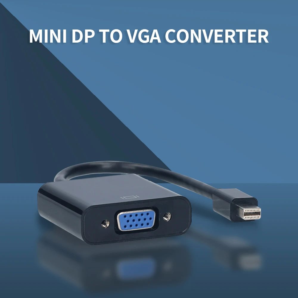 Переходник Mini DP-VGA с разрешением HD 1080P корпус из АБС подключи и работай для