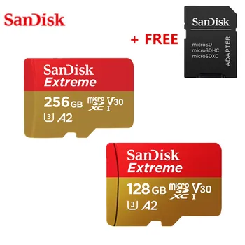 

SanDisk Original Extreme Ultra Micro SD Card 256GB 128GB A2 V30 U3 Flash Card Microsd SDHC SDXC 160M/S for Smartphone Camera