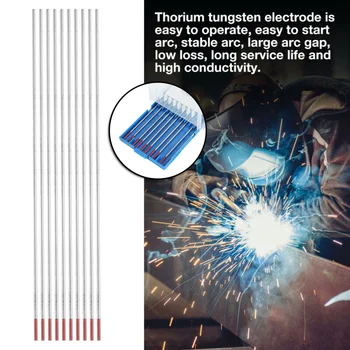 

10pcs Thorium-Tungste Electrode Tig Rod 2% Thoriated Metal Welding 1.6mm*150mm