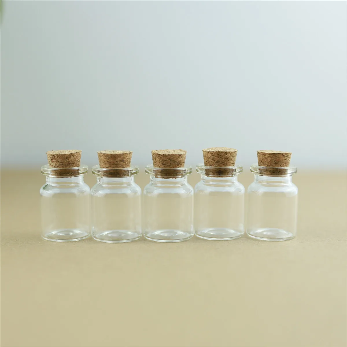 100pcs/Lot 5ml 22*30mm Storage Glass Bottles With Cork Stopper Crafts Jars Mini Transparent Empty Glass Bottles Gift 5