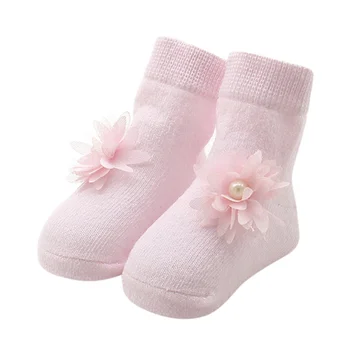 

Socks Baby Winter Baby Kids Girls Sock Comfortable Soft Floral Socks Cute Sweet Cotton Sock Slippers Warm Ankle Socks