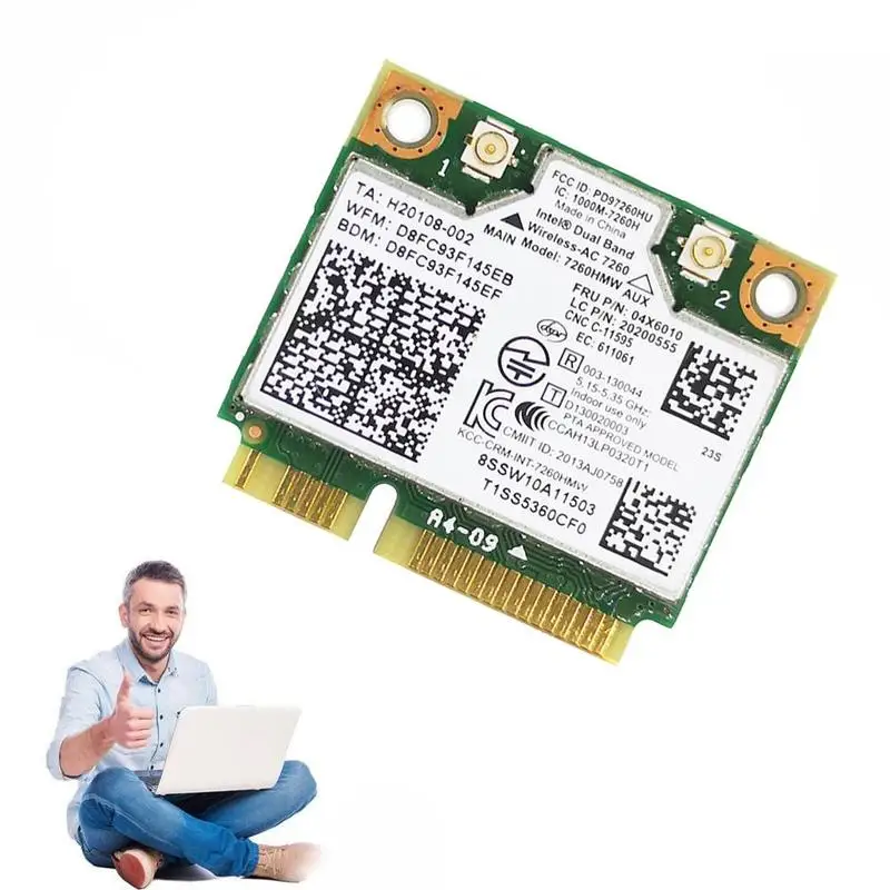 para Intel Banda Dupla sem Fio-ac S540 para Thi Fru: Mini Wifi E440 E540 04x6010 S440 Pci-e s1 Cartão Metade R7m5 7260hmw 7260ac 04w3814 7 7260ac fru: 04w3814 mini wifi e440 e540