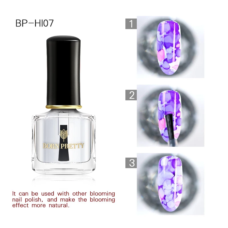 BORN PRETTY Цветущий лак для ногтей 6 мл градиентные акварельные чернила Nagellack синяя