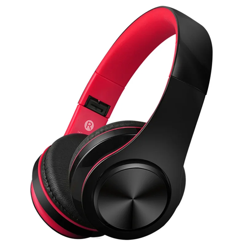 FFYY-Hi-Fi стерео наушники Bluetooth наушники Музыкальная гарнитура Fm и поддержка Sd карты с микрофоном для мобильных Iphone Sumsamg Ta - Color: Red