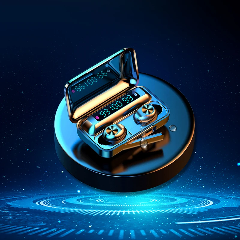 TWS Bluetooth Earphone F9 10 Wireless headphone with LED Display Waterproof Charging Box headset gamer earbuds for xiaomi pk i12