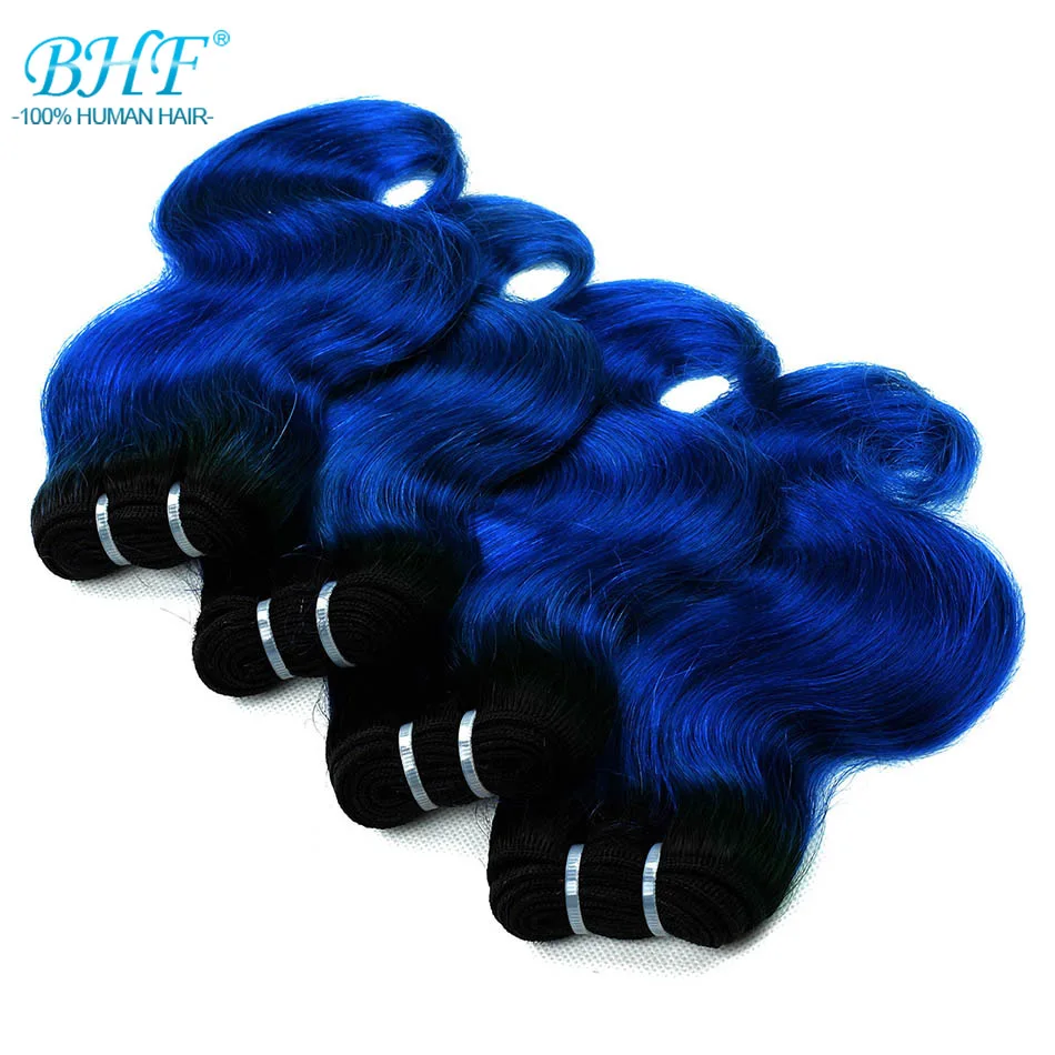 BHF Ombre Body Wave Human Hair Bundles 50g/pc Machine Made Remy Hair Extensions 8 Inch 1B/27 & 1B/613 pink blue green Color 4 BHF Ombre Body Wave Human Hair Bundles 50g/pc Machine Made Remy Hair Extensions 8 Inch 1B/27 & 1B/613 pink blue green Color 4