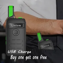 Lintom – walkie talkie rechargeable, Radio bidirectionnelle UHF 16 canaux, Radio bidirectionnelle pour audilt (paquet de 2)