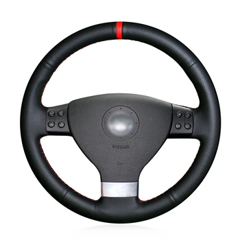 手縫いブラックスエード車のステアリングホイールメルセデス · ベンツ C180 C200 C350 C300 CLS 280 300 350 500 GLK