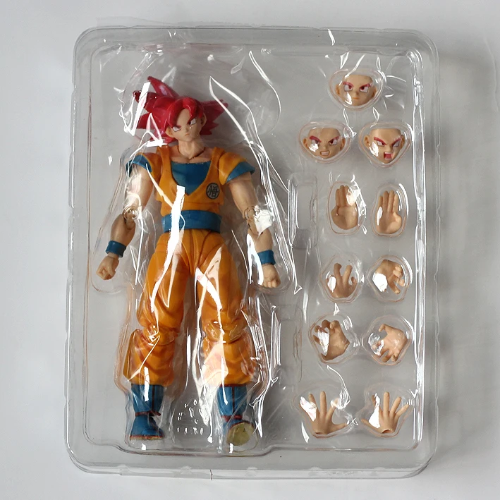 Супер Saiyan God Red Hair Goku SHF экшн фигурка игрушка коллекционные игрушки Аниме Драконий