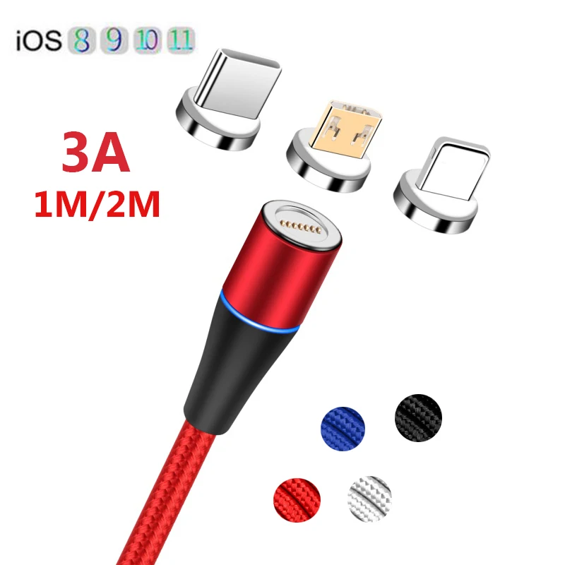 

3A Magnetic Cable iOS Charger Magnet Phone Charging Cord For iPhone 6 7 8 X XS XR Lot