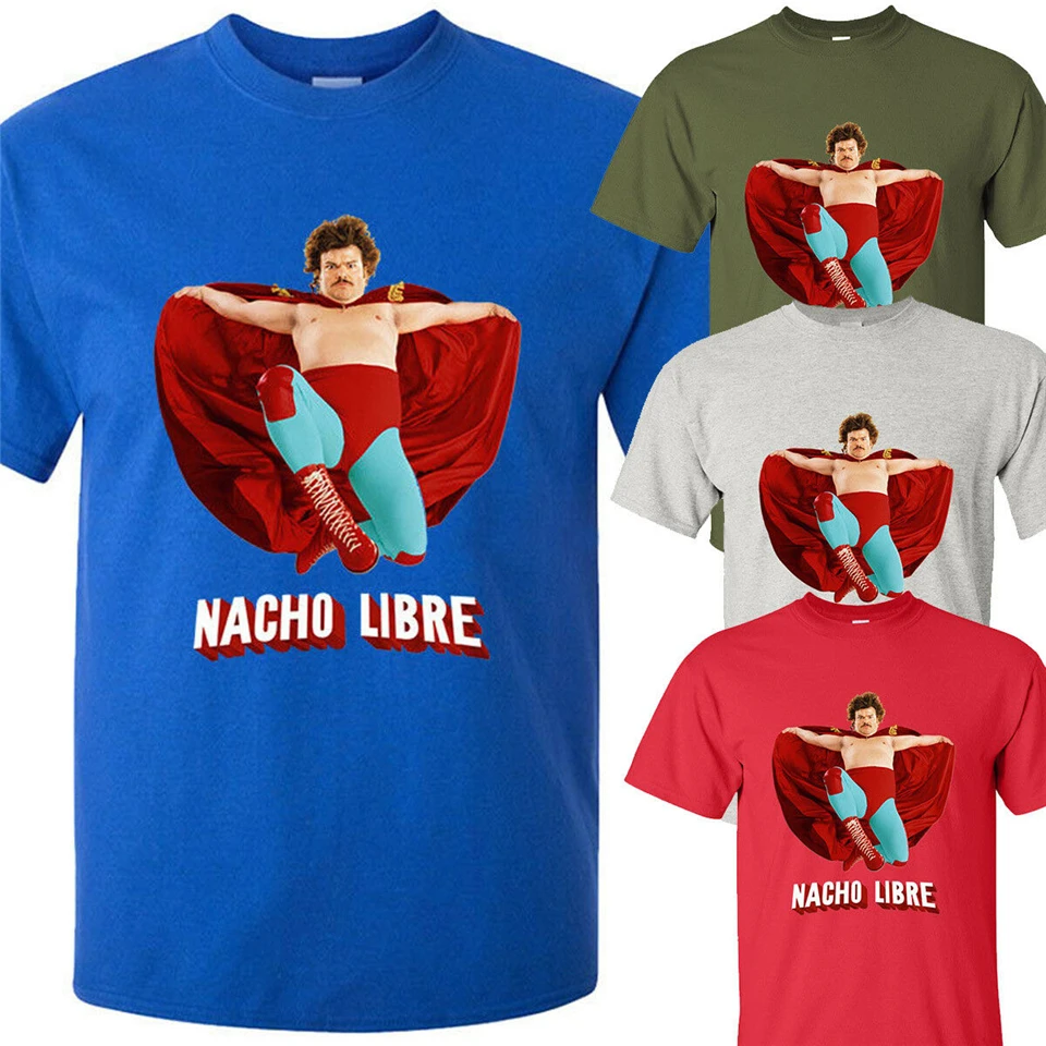 NACHO LIBRE movie Jack черная футболка все размеры s S-3XL с принтом размера плюс размер