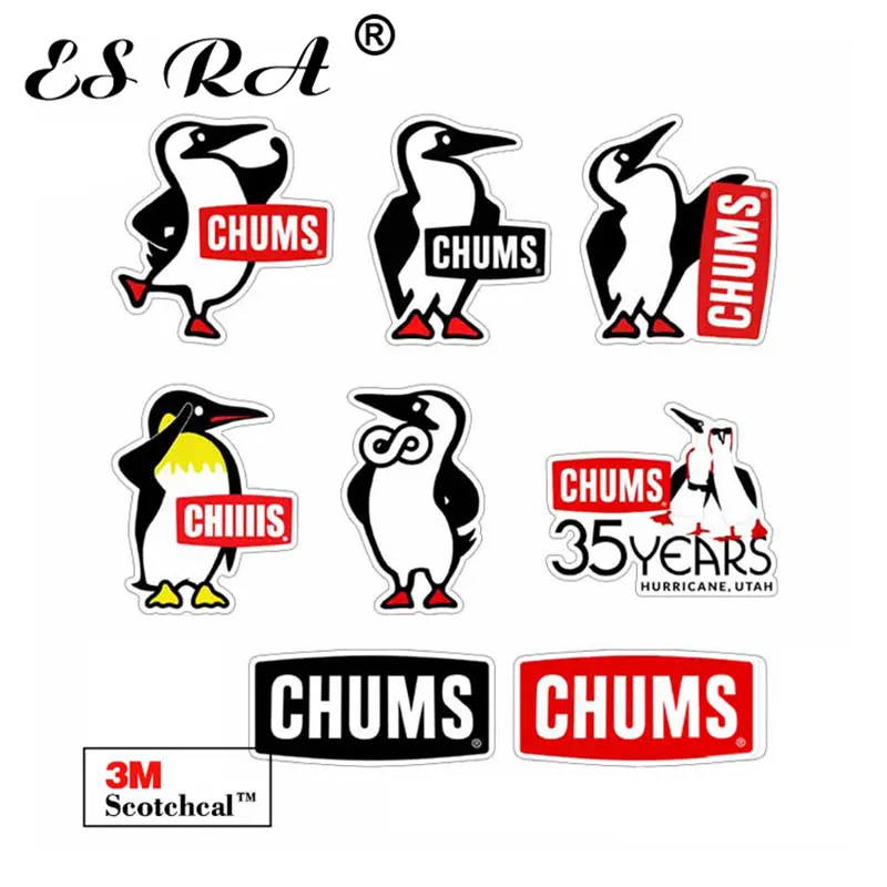 Calcomanías de marca con Logo de pingüino para exteriores, calcomanías impermeables para ordenador portátil, Camping, bicicleta