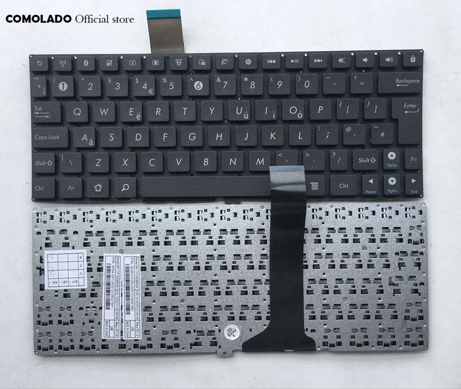 Британская клавиатура для ASUS EPad EeePAD TF201 TF300T TF300TL TF300TG без рамки черная британская