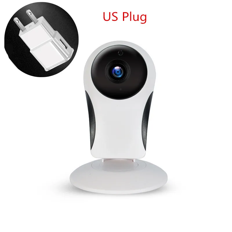 US Plug HYASIA, домашняя камера безопасности, детский монитор, умная WiFi камера, Bebe, аудио запись, видеонаблюдение, HD мини CCTV, IP камера, беспроводная, 720P - Цвет: US Plug