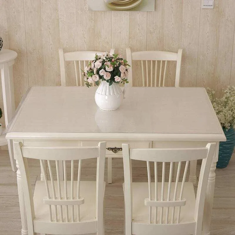 New Arrival PVC Tablecloth Transparent Soft Glass Table Cover Kitchen Waterproof Oil-proof Dining Coffee Protective Table Cloth