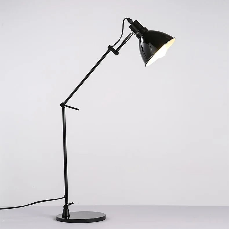 Modern Simple Bracket Long Arm Folded Metal Eyeguard Study Office Bedroom Desk Lamp luminaria de mesa table lamp