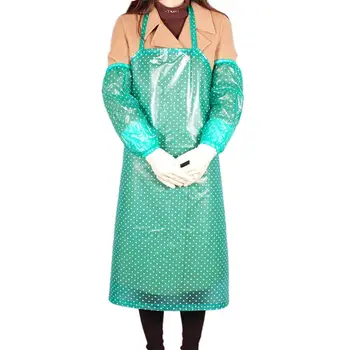 

1pc PVC Apron Long Halter Kitchen Cleaning Apron Waterproof Oversleeve Apron Household Cleaner