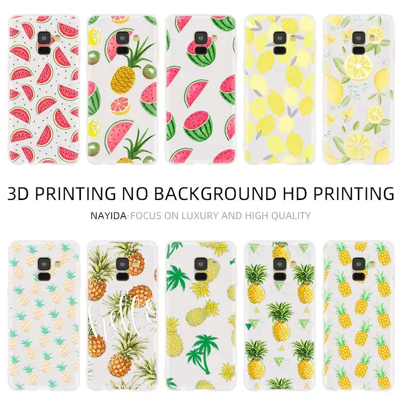 Phone case Soft For Galaxy A10 A20 E A30 A40 A70 A50 A60 A80 A90 a10s a20s a30s a70s M40 Summer fruit lemon watermelon pineapple | Мобильные