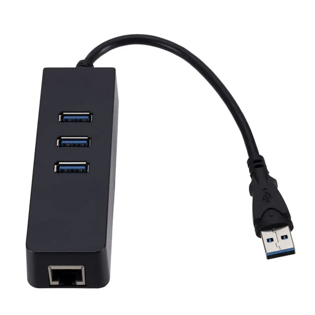 

3 Ports USB3.0 HUB Type C To Ethernet LAN RJ45 Cable Adapter Network Card High Speed Data Transfer Adapter For PC Macbook