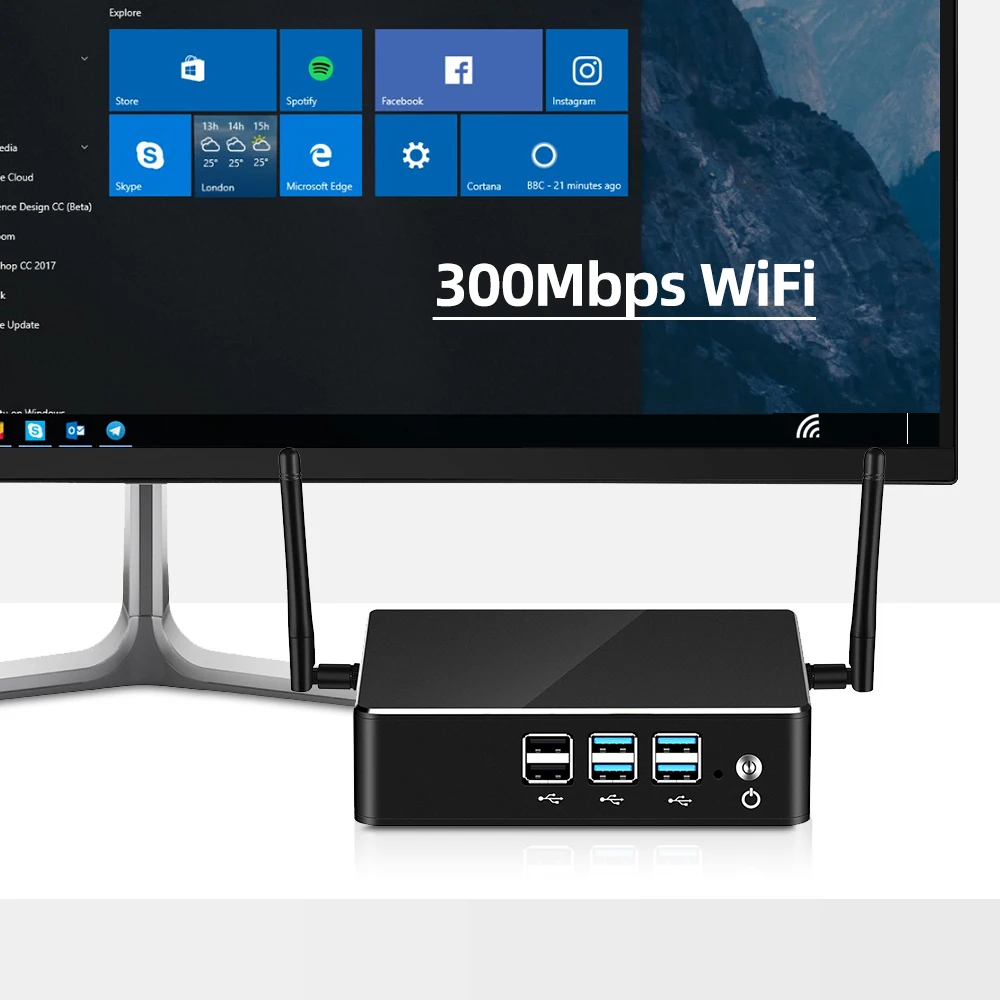Мини ПК Intel Core i7 7500U i5 7200U i3 7100U Windows 10 Linux HDMI VGA 300 Мбит/с WiFi Gigabit Ethernet 6x USB HTPC|mini pc