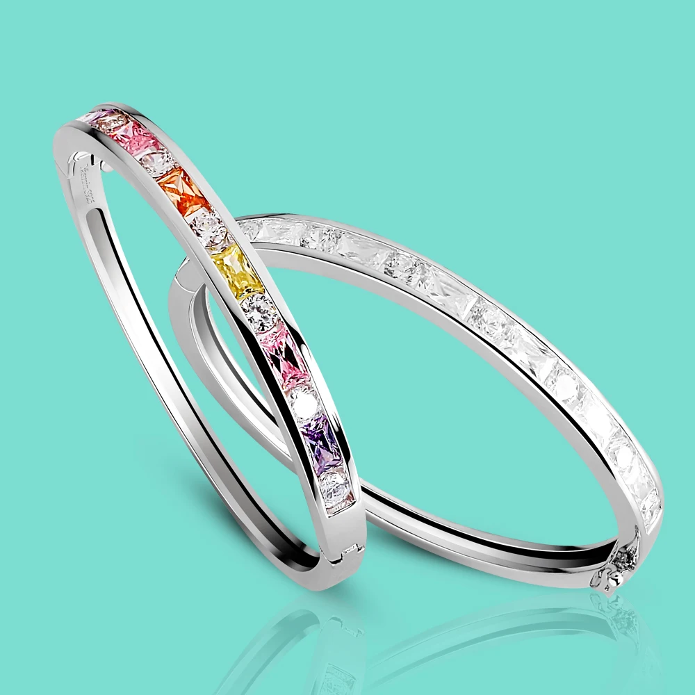 Женский браслет из серебра 925 пробы с фианитами|bracelet silver sterling 925|silver 925solid bracelets |