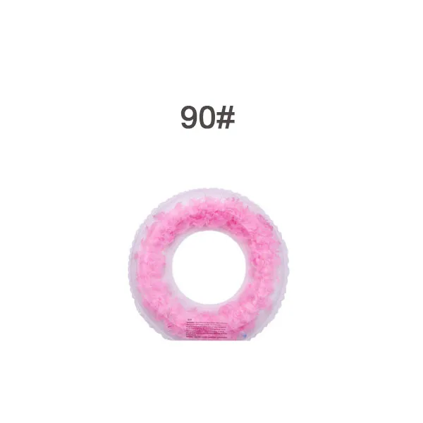 Pink 90 Перо надувной круг плавательный бассейн вечерние прозрачный надувной плавательный круг круглый - Цвет: Pink 90