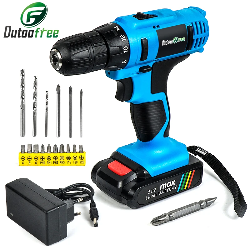 Cordless Electric Screwdriver Drill Kit Wireless Lithium Rechargeable