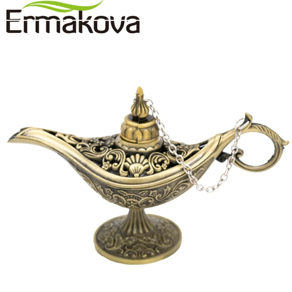 Ермакова 12 см (4.7 &quot) Классический Редкие Hollow Легенда Аладдин Магия Genie Лампы для