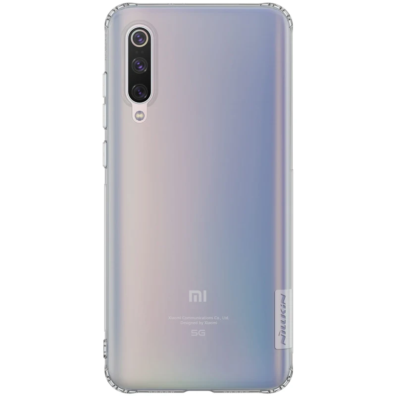 Серый Чехол для Xiaomi Mi 9 Pro 5G NILLKIN натуральный ТПУ, прозрачный мягкий чехол на заднюю панель для Xiaomi Mi 9 Pro 5G Global - Цвет: Серый