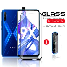 2-в-1 защитное стекло на honor 9x stk-lx1 глобальной объектив камеры пленка среднего класса против царапин на honer honor 9x9 x Премиум x9 9xpremium