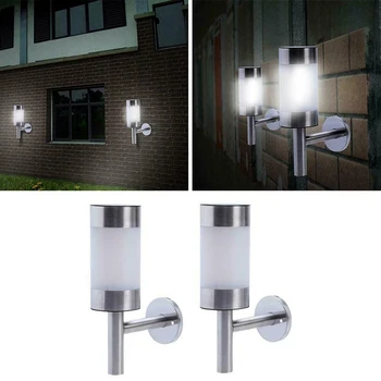 

Stainless Steel Outdoor Garden Light Solar Powered Shed Door Fence Wall LED Light J8