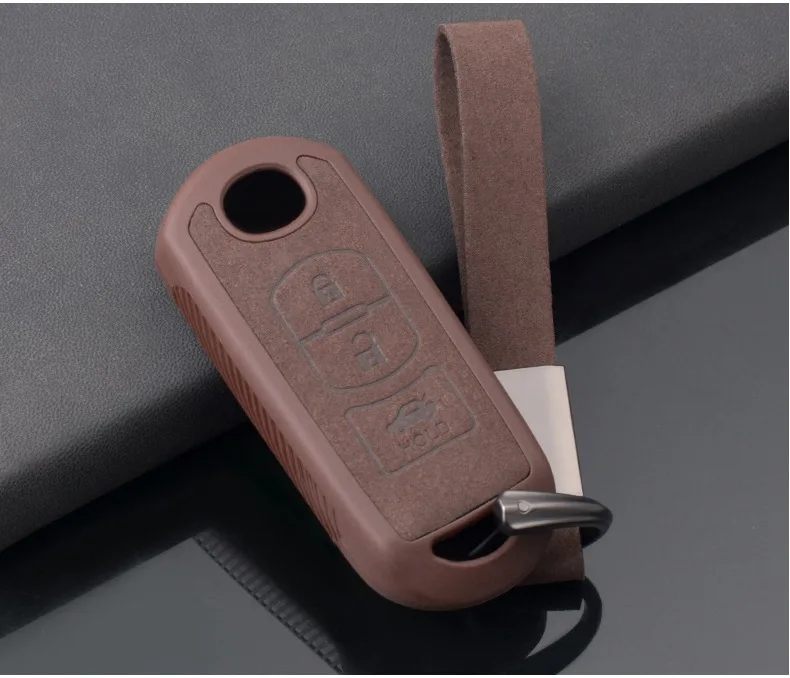 Fashion New Plastic+Leather TPU Car Key Case Cover Shell For Mazda 2 3 6Axela Atenza CX-5 CX5 CX-7 CX-9~17 Auto Accessories